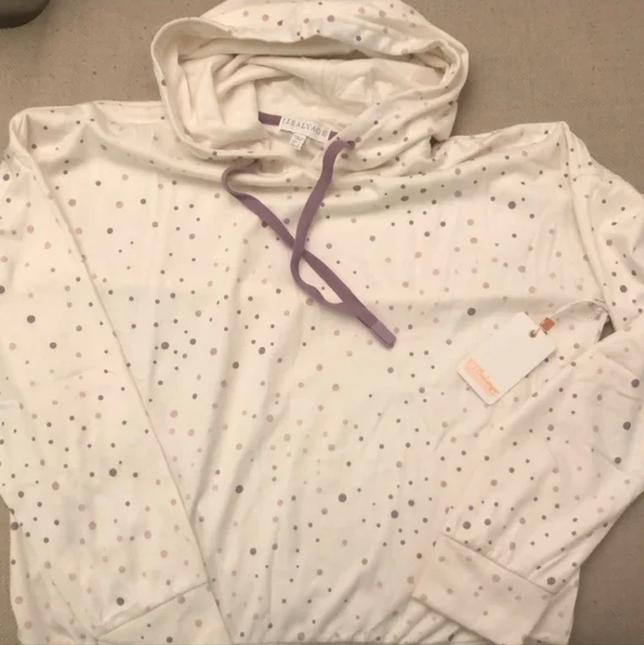 NWT Super Soft Lightweight Polka Dot Hoodie - Picture 1 of 1
